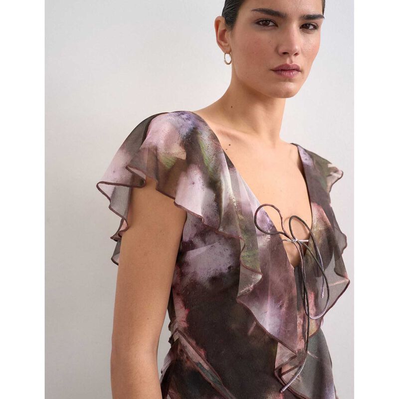 TOPSHOP Rikke Sleeveless Ruffle Mini Dress image number 2